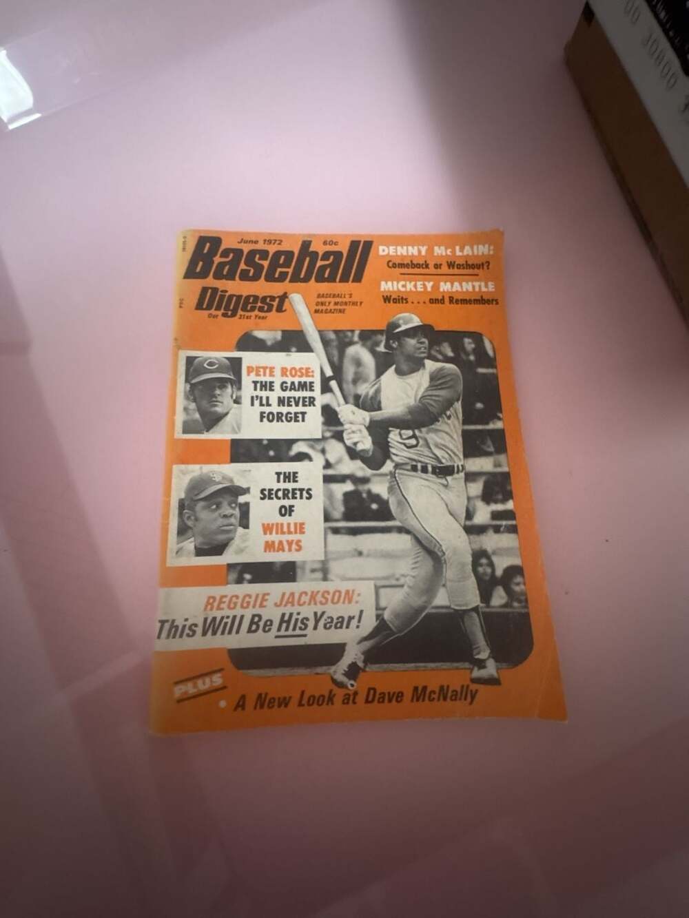 June 1972 Baseball Digest Magazine Featuring Reggie Jackson